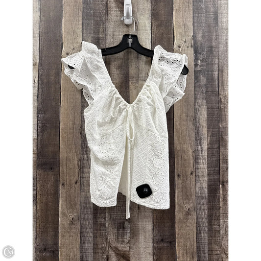 Top Short Sleeve By Cme In White, Size: S