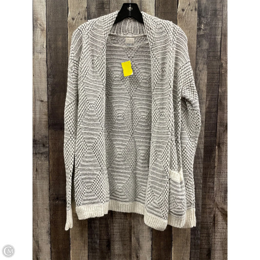 Sweater Cardigan By A New Day In Grey & White, Size: S