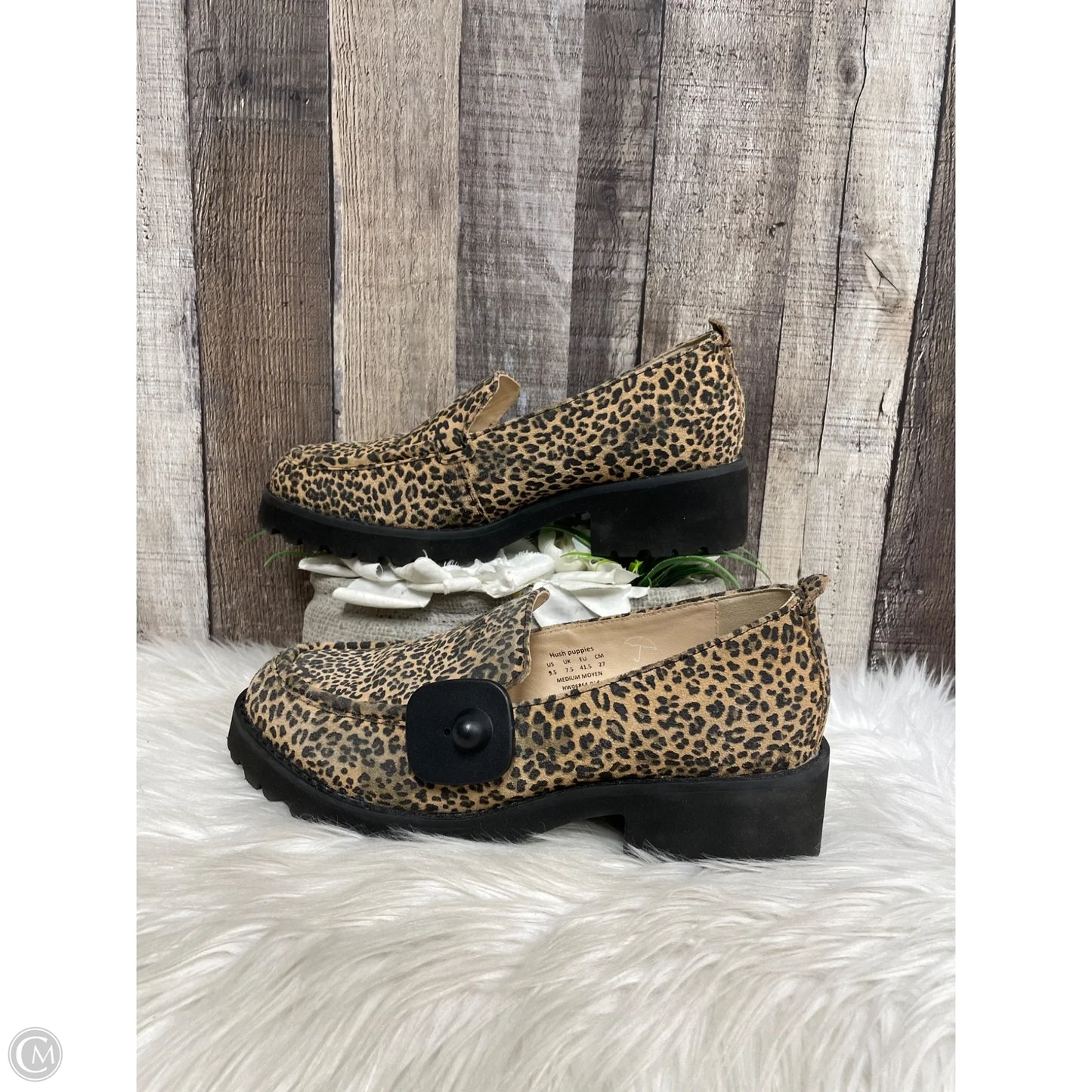 Shoes Heels Wedge By Hush Puppies In Animal Print, Size: 9.5