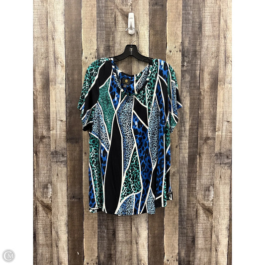 Top Short Sleeve By Jm Collections In Multi-colored, Size: 2x