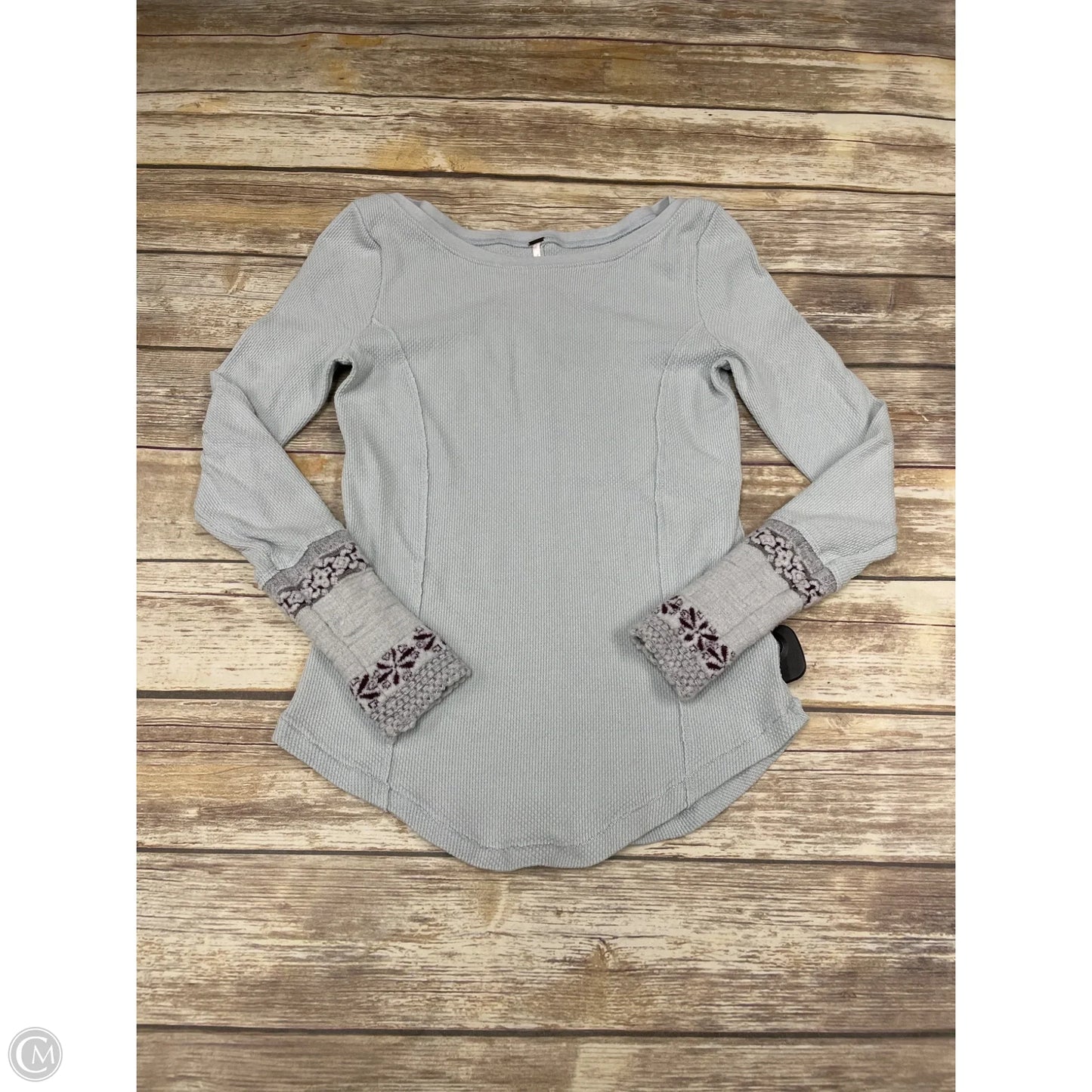 Top Long Sleeve By Free People In Blue, Size: L