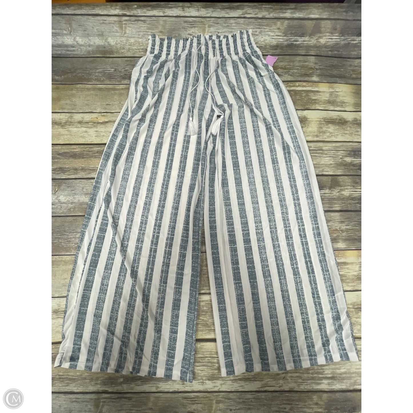 Pants Wide Leg By West Loop In Blue & White, Size: 16