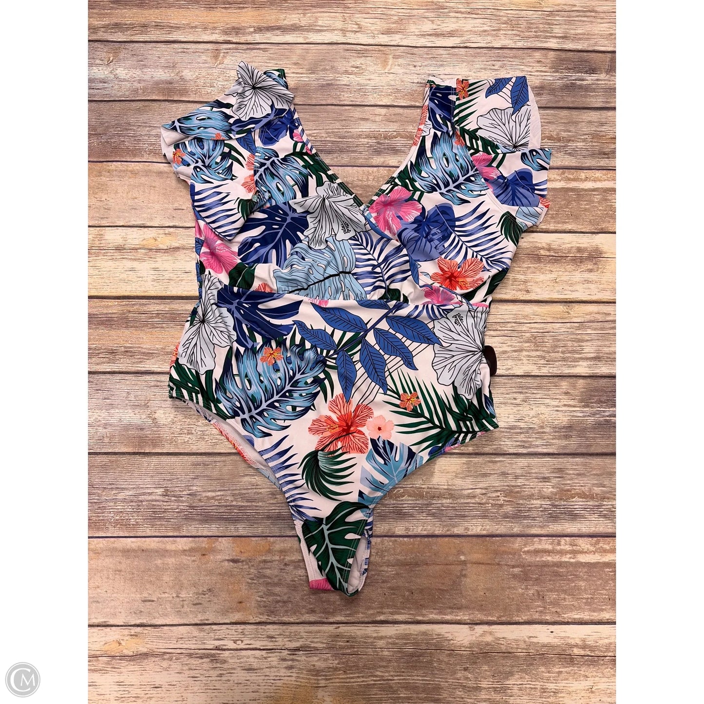 Swimsuit By Shein In Floral Print, Size: 3x