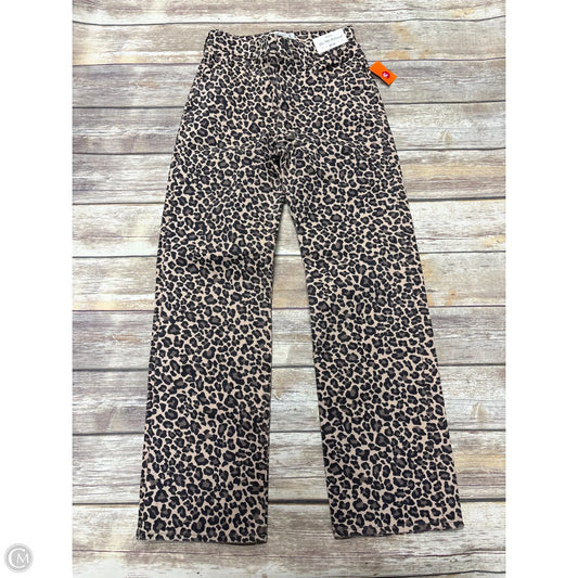 Jeans Wide Leg By Abercrombie And Fitch In Animal Print, Size: 0