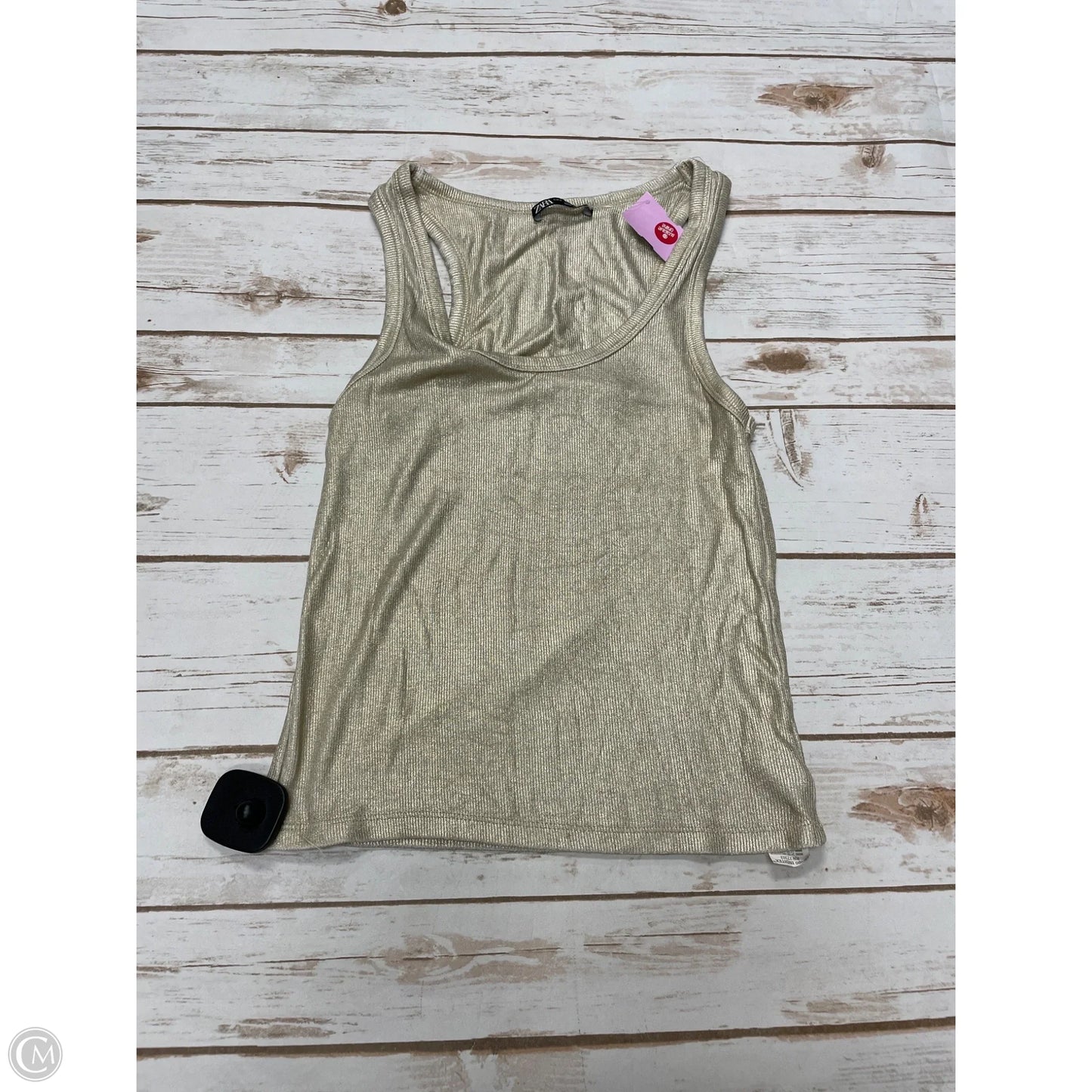Top Sleeveless Basic By Zara In Yellow, Size: S