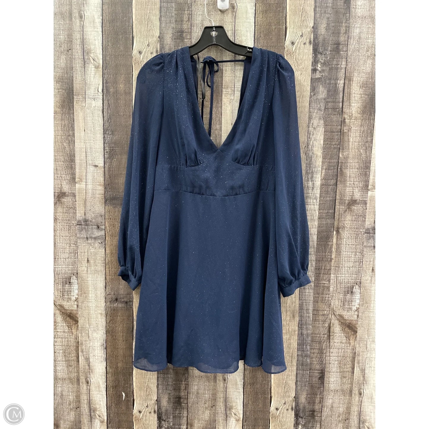 Dress Casual Midi By Cmc In Blue, Size: 14