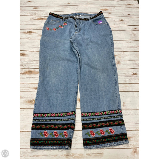 Jeans Wide Leg By Cme In Floral Print, Size: 20