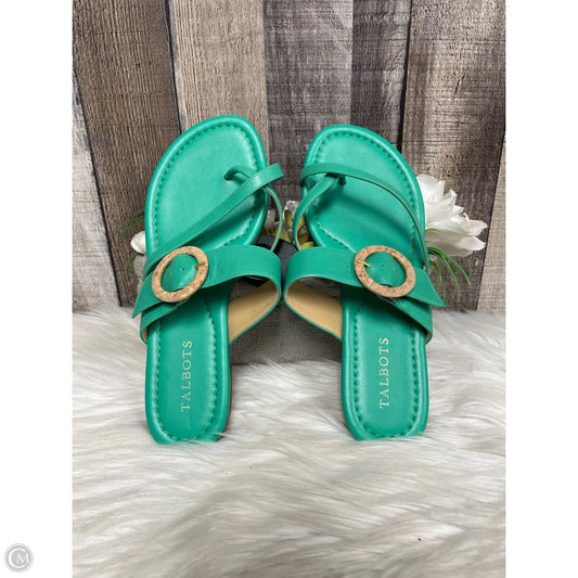 Sandals Flip Flops By Talbots In Green, Size: 7