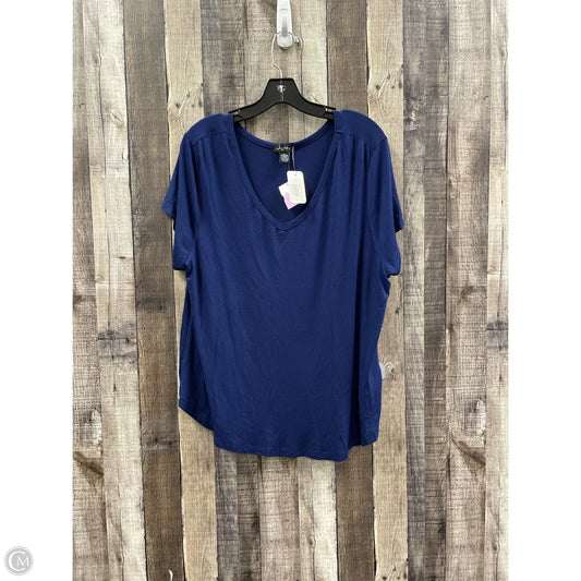 Top Short Sleeve Basic By Justify In Blue, Size: 1x