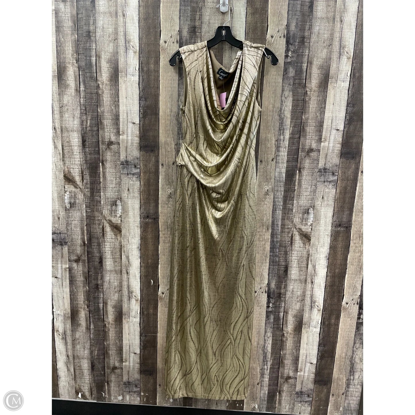 Dress Casual Maxi By Connected Apparel In Gold, Size: 16
