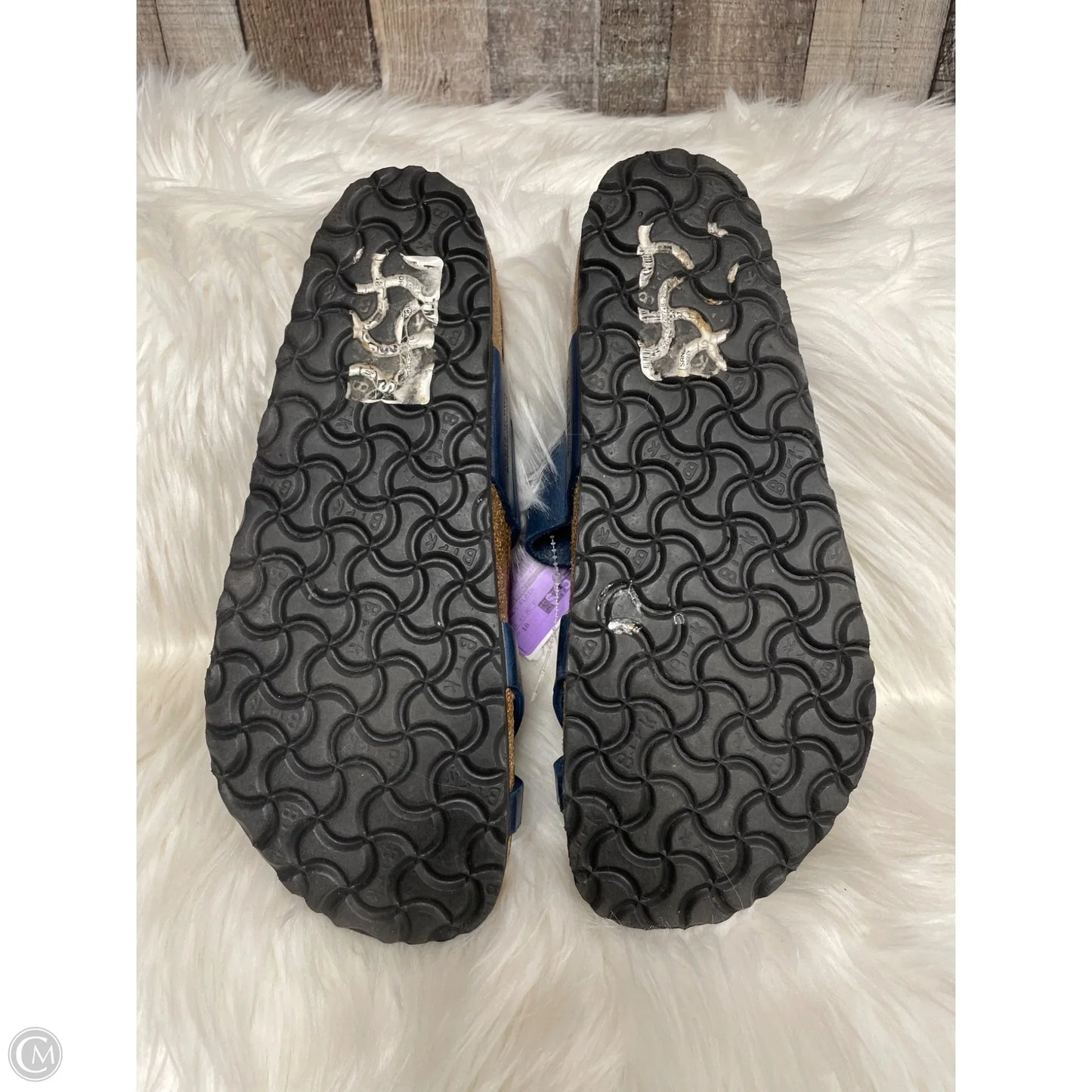 Sandals Flats By Birkenstock In Blue, Size: 10