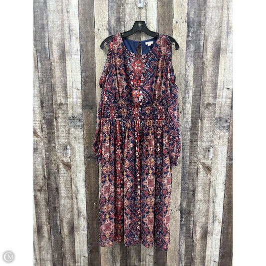 Dress Casual Maxi By Xhilaration In Multi-colored, Size: Xl