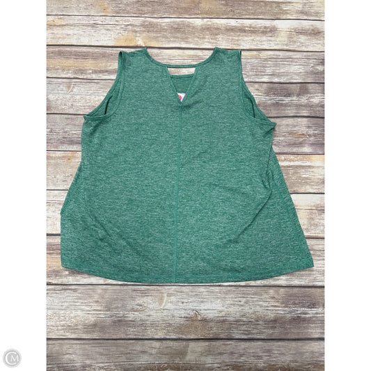 Athletic Tank Top By Ideology In Green, Size: 1x