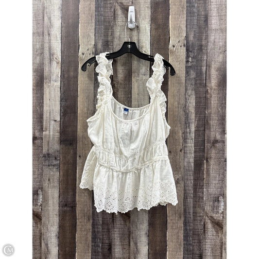 Top Sleeveless By Old Navy In Cream, Size: Xxl