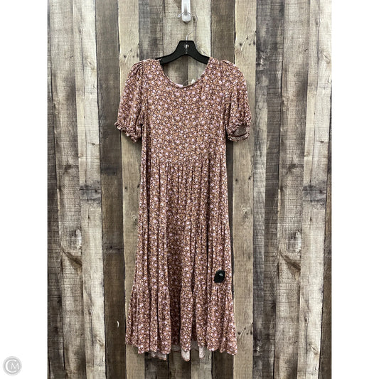 Dress Casual Midi By Aerie In Floral Print, Size: Xs