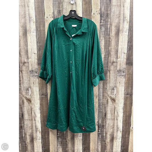 Dress Casual Midi By J. Jill In Green, Size: Xl