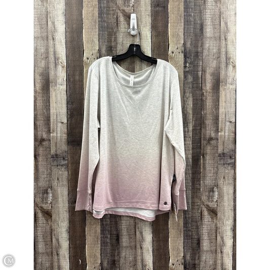 Top Long Sleeve By Ideology In Grey, Size: 3x