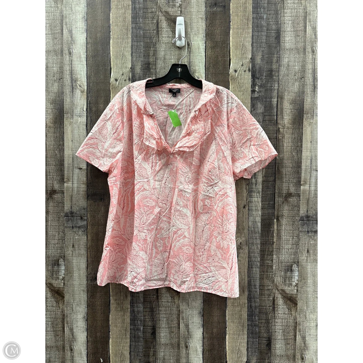 Top Short Sleeve By Talbots In Pink, Size: 2x