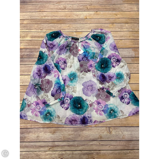 Top Long Sleeve By Lane Bryant In Floral Print, Size: 3x