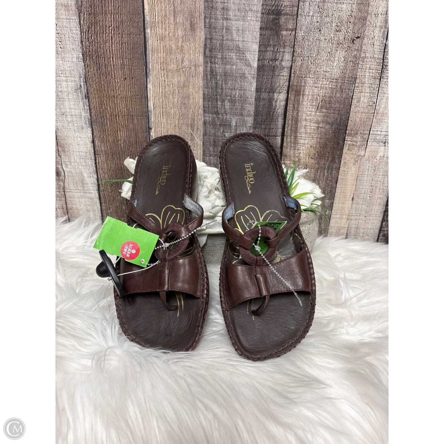 Sandals Heels Platform By Clarks In Brown, Size: 7.5