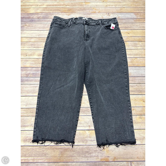 Jeans Cropped By Ava & Viv In Black Denim, Size: 26