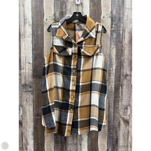 Vest Faux Fur & Sherpa By Shein In Brown, Size: Xl