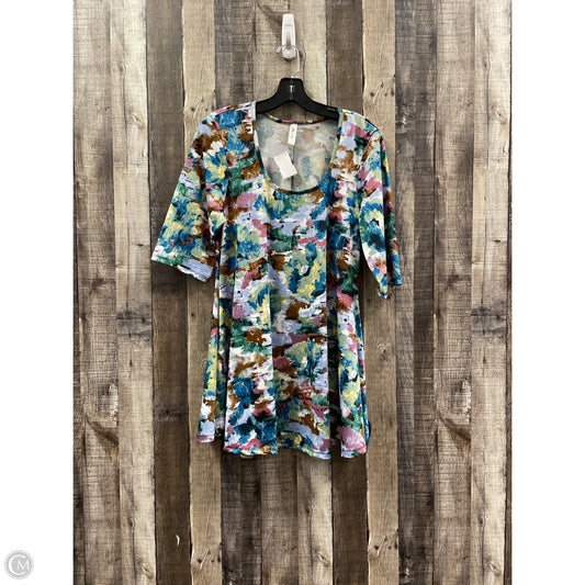 Tunic Short Sleeve By Cme In Floral Print, Size: Xl