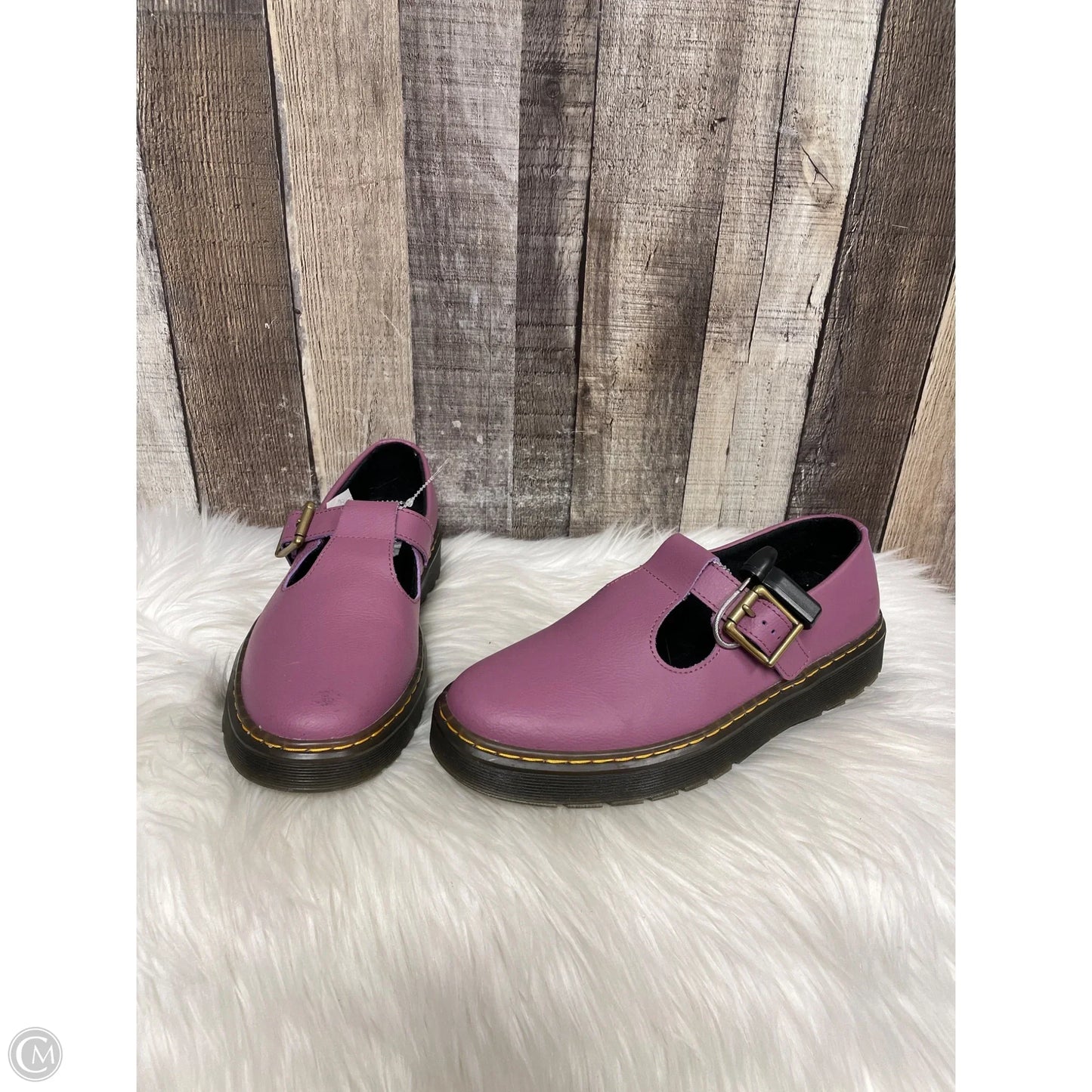 Shoes Flats By Dr Martens In Purple, Size: 8