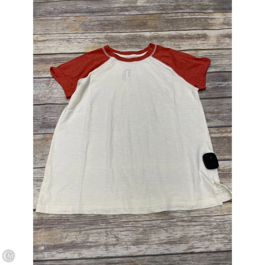 Top Short Sleeve Basic By Maurices In Orange, Size: S