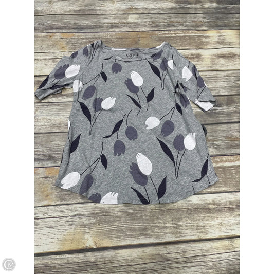 Top Short Sleeve Basic By Loft In Grey, Size: S