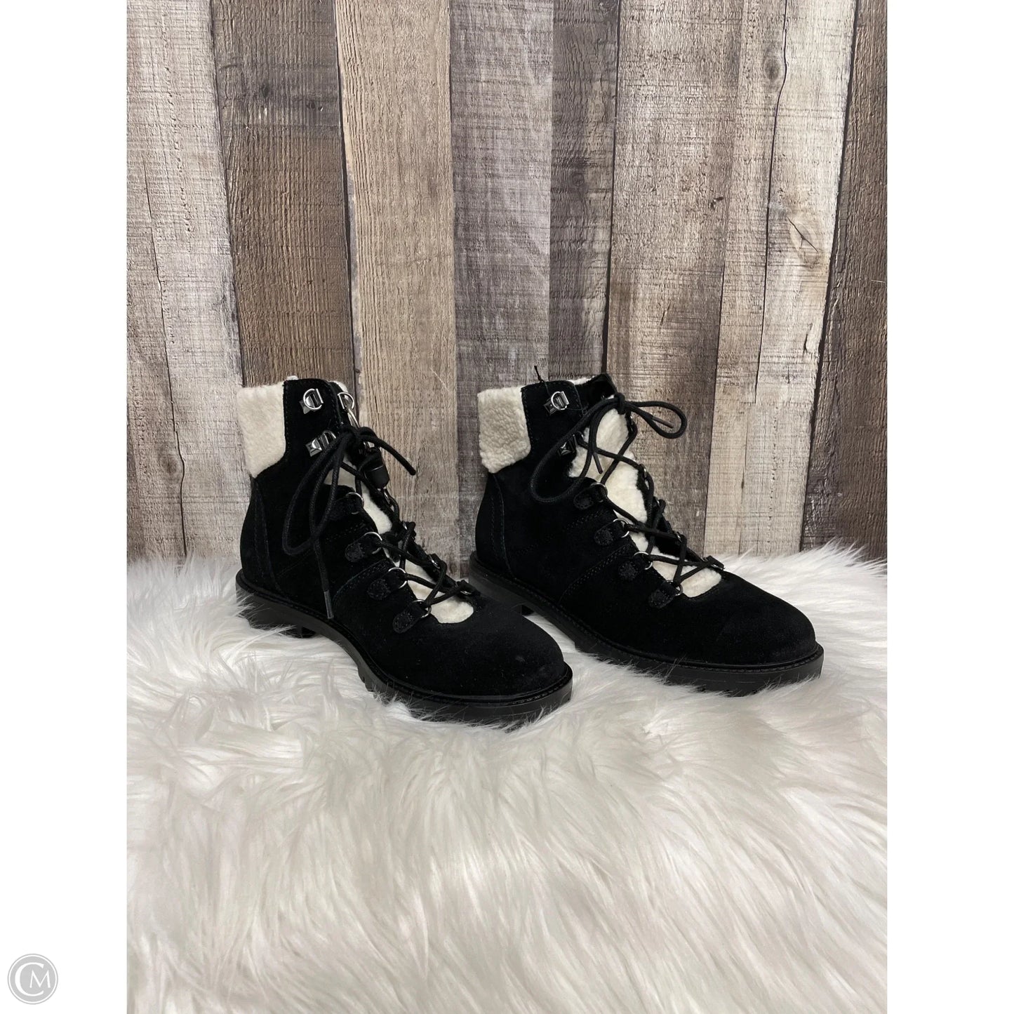 Boots Leather By Marc Fisher In Black, Size: 8