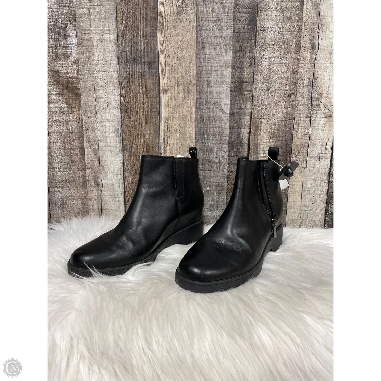 Boots Leather By Abeo In Black, Size: 8