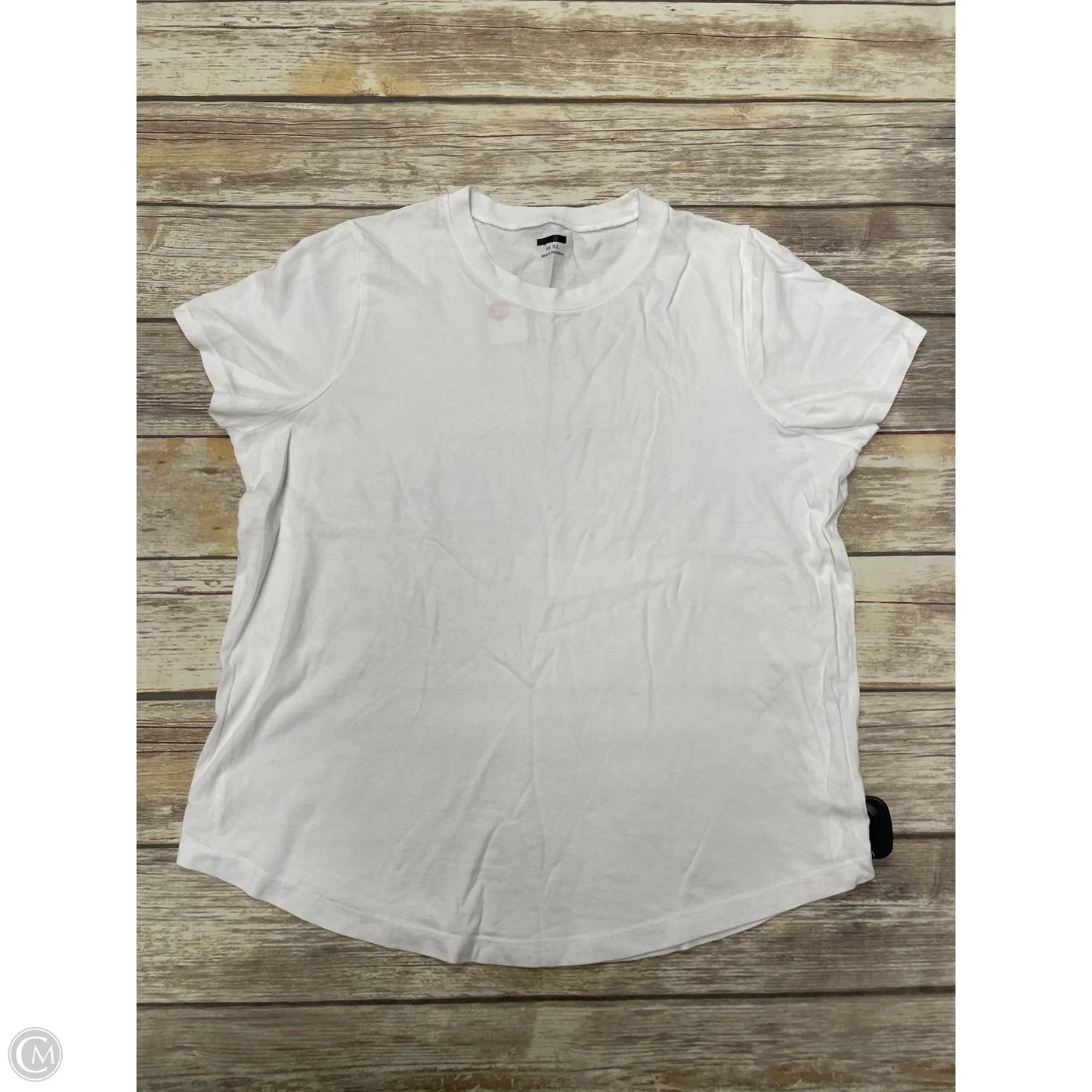 Top Short Sleeve Basic By Clothes Mentor In White, Size: Xl