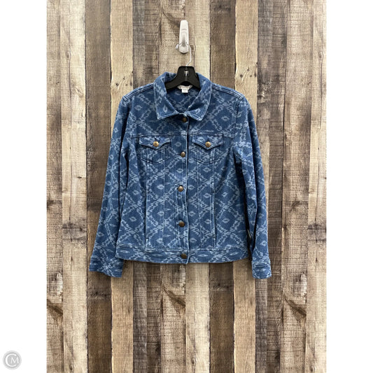 Jacket Shirt By Coldwater Creek In Blue, Size: S