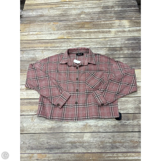 Jacket Shirt By Blue B In Pink, Size: M