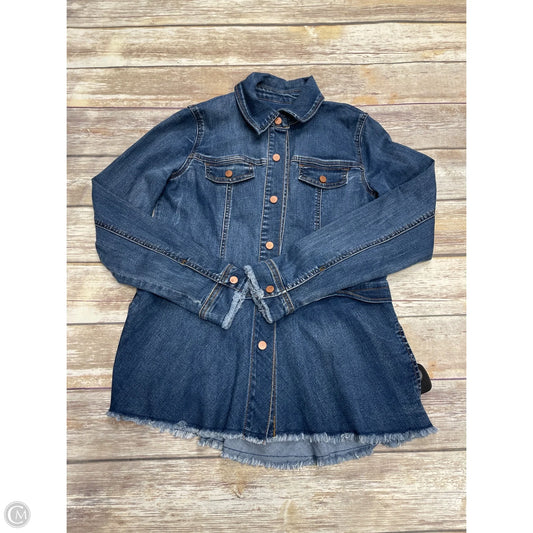 Jacket Denim By Logo In Blue, Size: Xs
