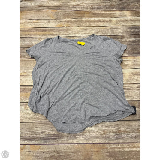 Athletic Top Short Sleeve By Lululemon In Grey, Size: Xl