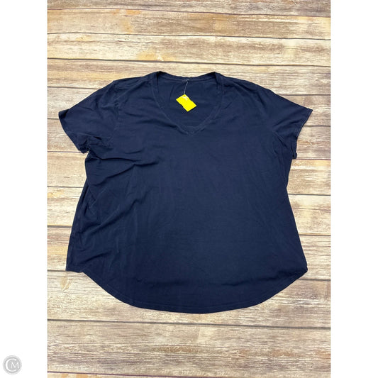 Athletic Top Short Sleeve By Lululemon In Blue, Size: Xl