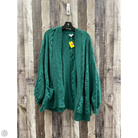 Sweater Cardigan By American Eagle In Green, Size: Xl