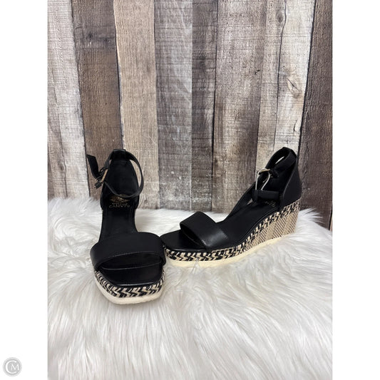Sandals Heels Platform By Vince Camuto In Black, Size: 7.5