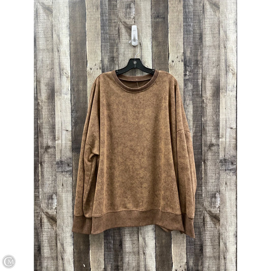 Sweatshirt Crewneck By Cme In Tan, Size: 2x