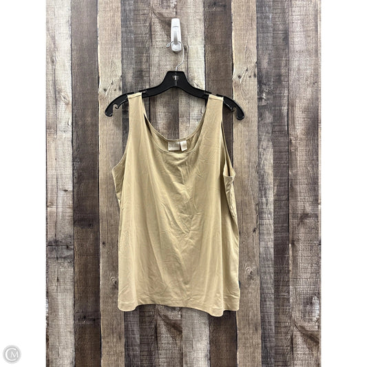 Top Sleeveless Basic By Chicos In Tan, Size: Xl