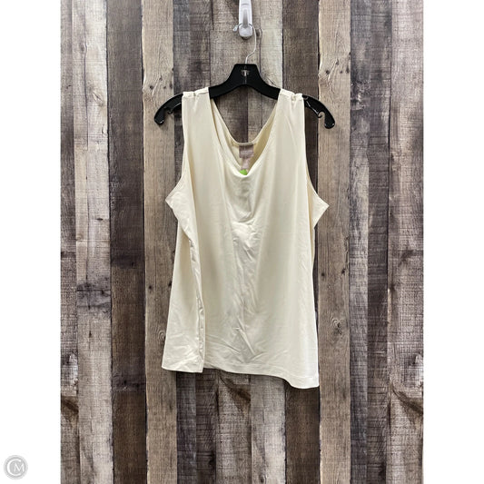 Top Sleeveless Basic By Chicos In Cream, Size: Xl