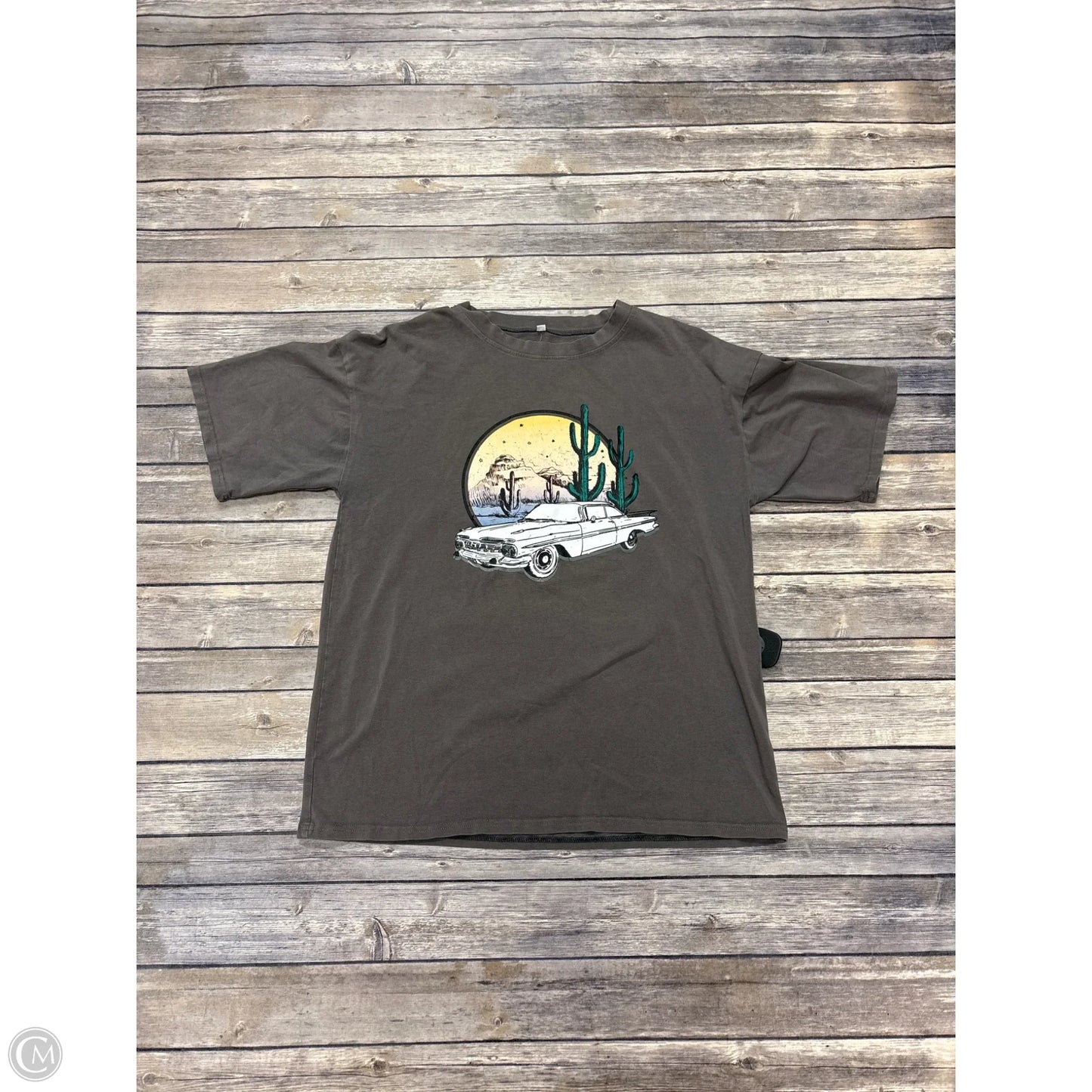 Top Short Sleeve Basic By Cme In Grey, Size: S