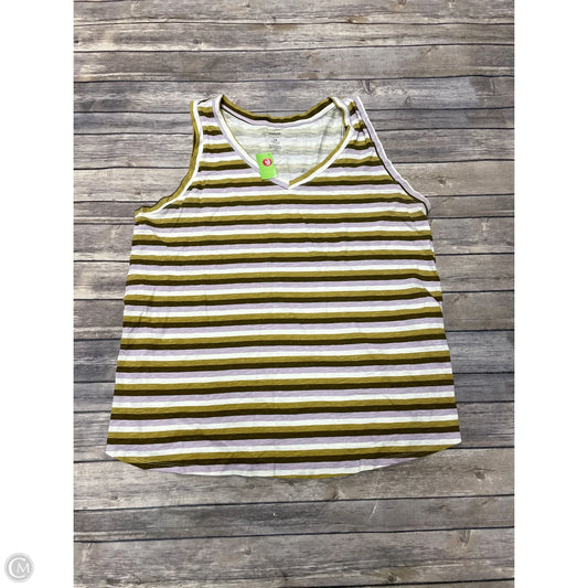 Top Sleeveless By Sonoma In Striped Pattern, Size: 1x