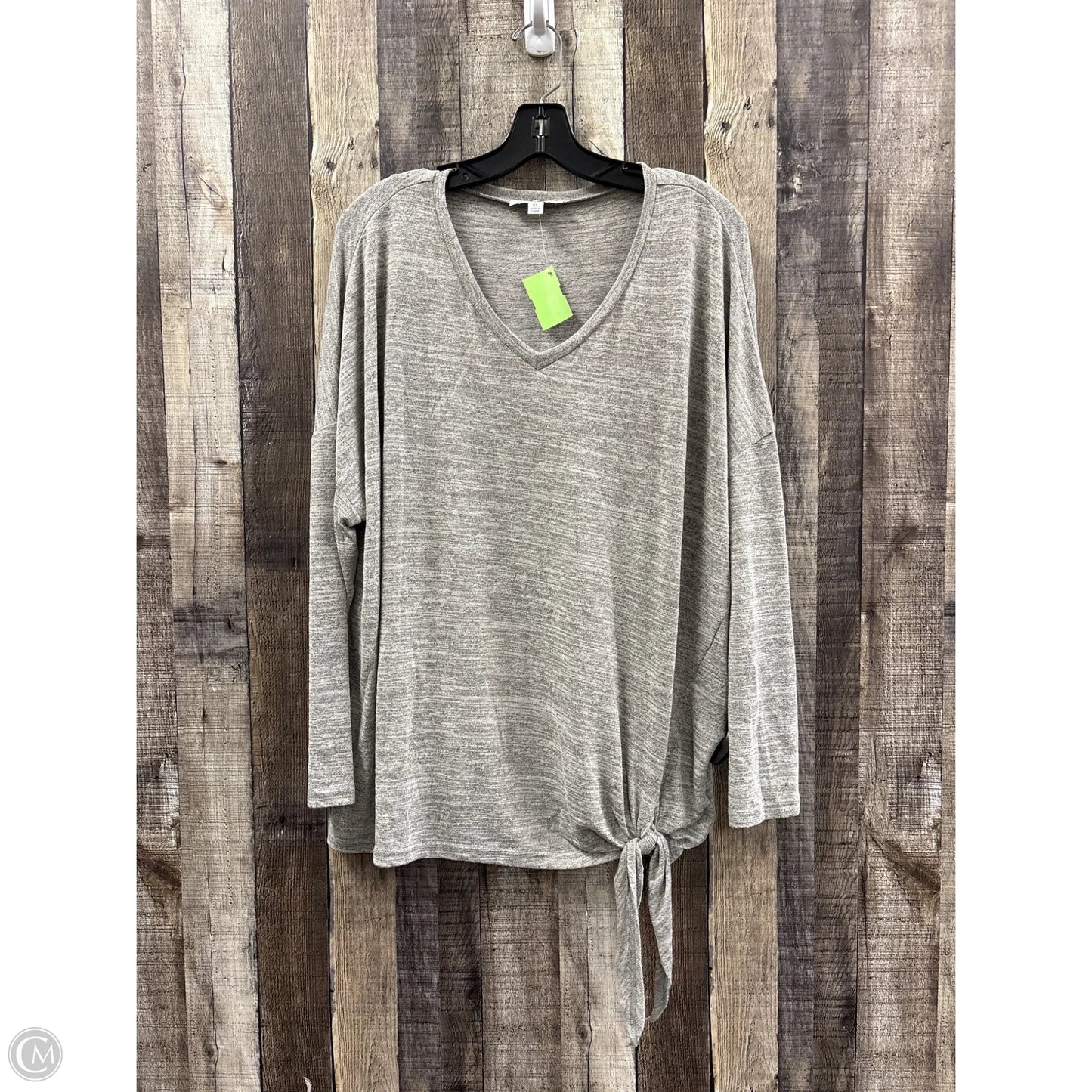 Top Long Sleeve By She + Sky In Grey, Size: Xl