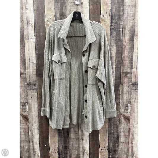 Cardigan By Zenana In Grey, Size: 1x