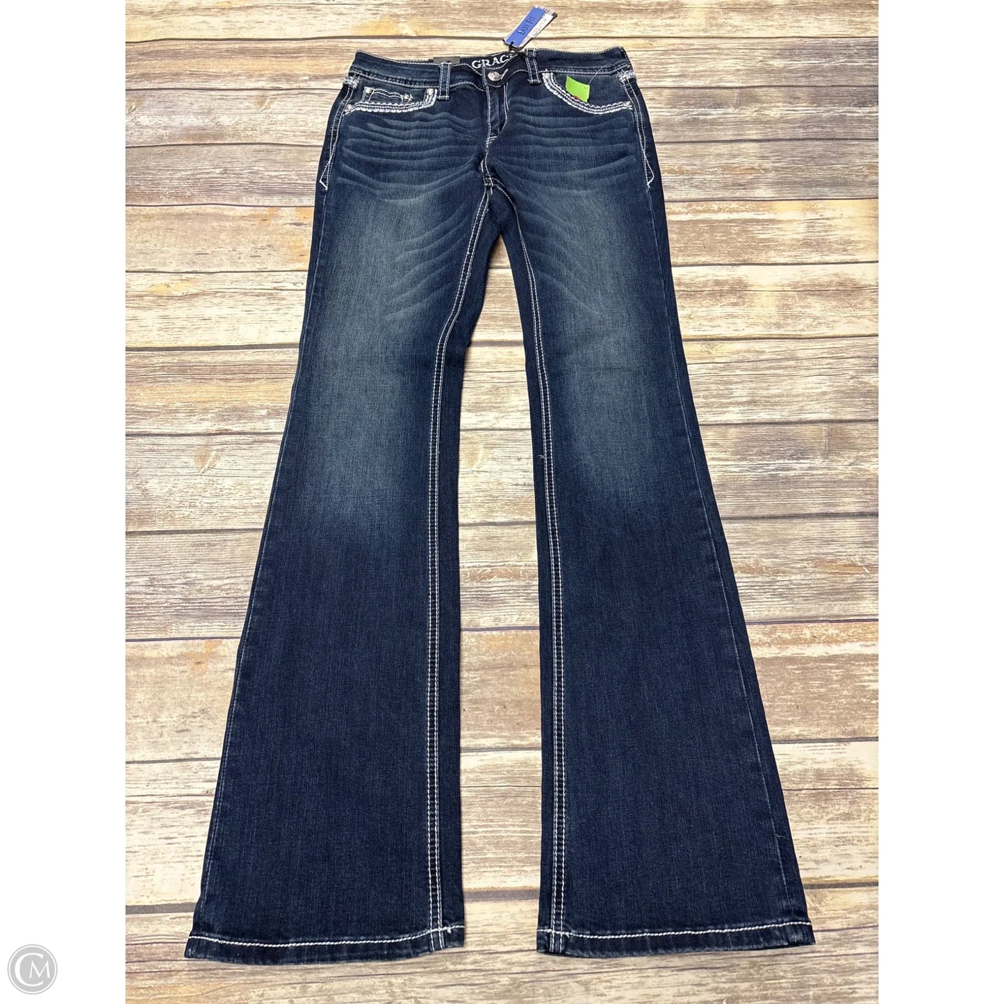 Jeans Flared By Grace In Blue, Size: 6