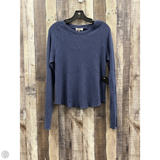 Top Long Sleeve By Cme In Blue, Size: L