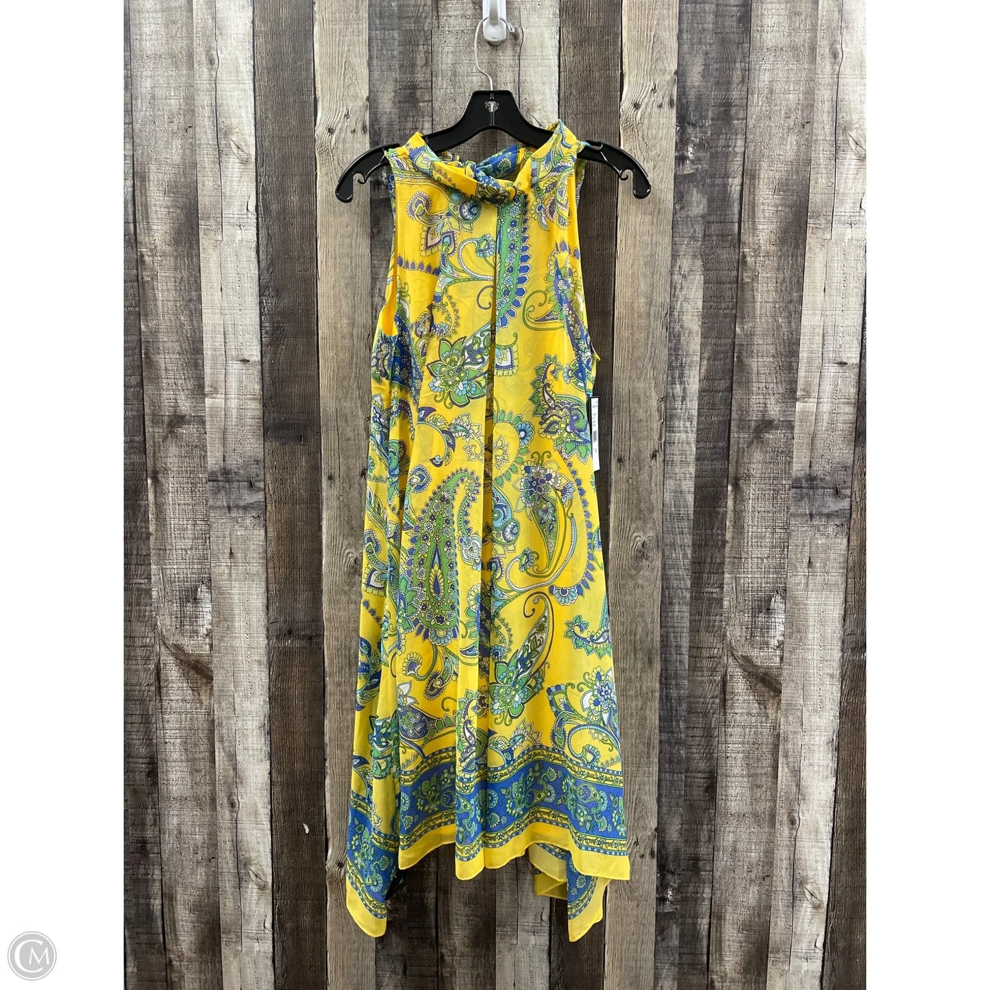 Dress Casual Midi By Robbie Bee In Yellow, Size: 14
